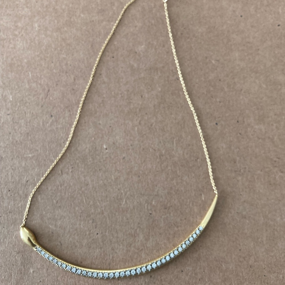 Sorellina Rare Serpent Collar plate 18k gold and diamond necklace! Mint!